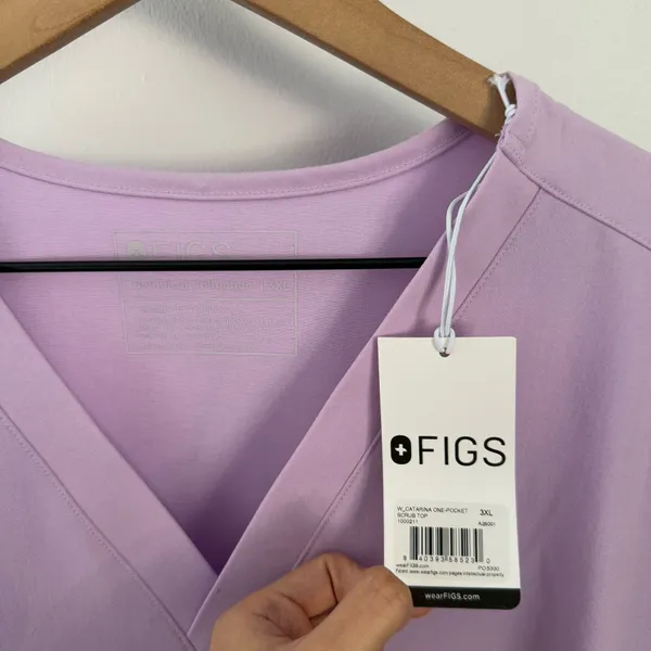 Figs 3XL NEW Catarina Top Lavender Dew Pastel Classic Minimal Spring lilac - Image 2