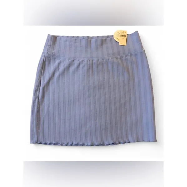 OFFLINE By Aerie Blue Ribbed Mini‎ Skirt NWT Medium Stretch Tenniscore Y2K - Image 2