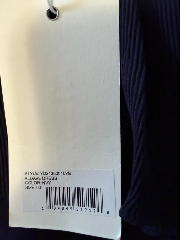 Likely Aldave Dress Size 00 Navy Blue Pleated Trim Cocktail Occasion Dress NWT - Image 4