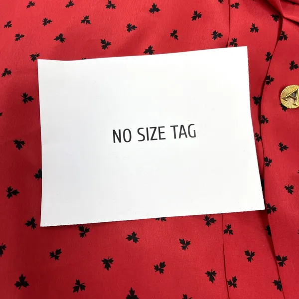 Vintage Adolfo‎ Saks Fifth Avenue Dress Maple Leaf Print Bow Secretary Mod S/M - Image 14