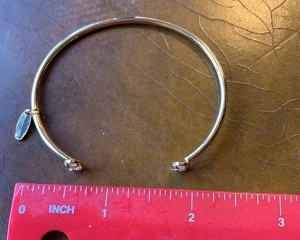 Serefina gold crystal bangle/cuff bracelet - Image 5