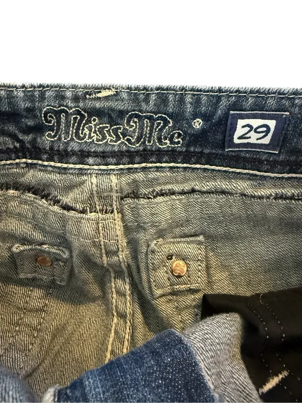 Miss Me Distressed Jeans Cut-Off Capri Cropped Denim Women’s Size 29 - Image 6