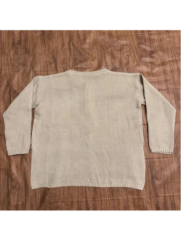 Women’s Half Button Down Sweater from Anna-Kaci L Oatmeal Beige Tan Oversized - Image 3