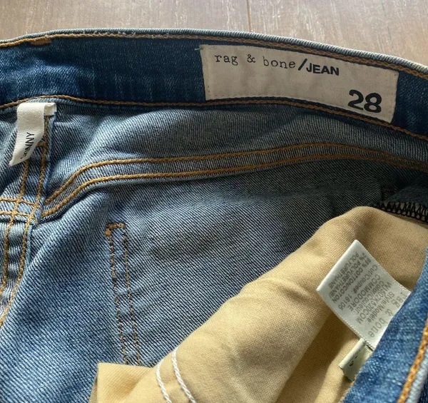 Rare Rag & Bone distressed destroyed raw cut hem skinny denim jeans 28 - Image 4