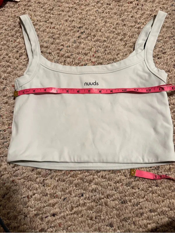 nuuds Crop Active Tank Mint Scoop Neck Lyocell- Size Small - Image 5