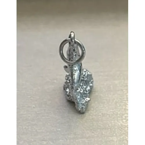 sterling silver 3D charm of a sea lion perched on a textured rock‎ 1" - Image 3