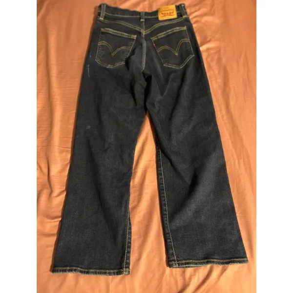 Levi's Dark Blue Ribcage Straight Ankle Jeans Size 27 - Image 4