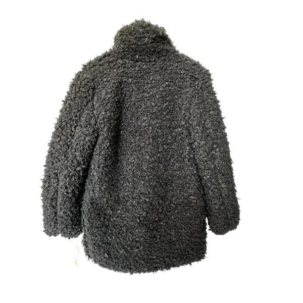 NWT Kendall + Kylie Coat Sz M Shaggy Faux Fur Reversible Mid-Length Notch Collar - Image 3