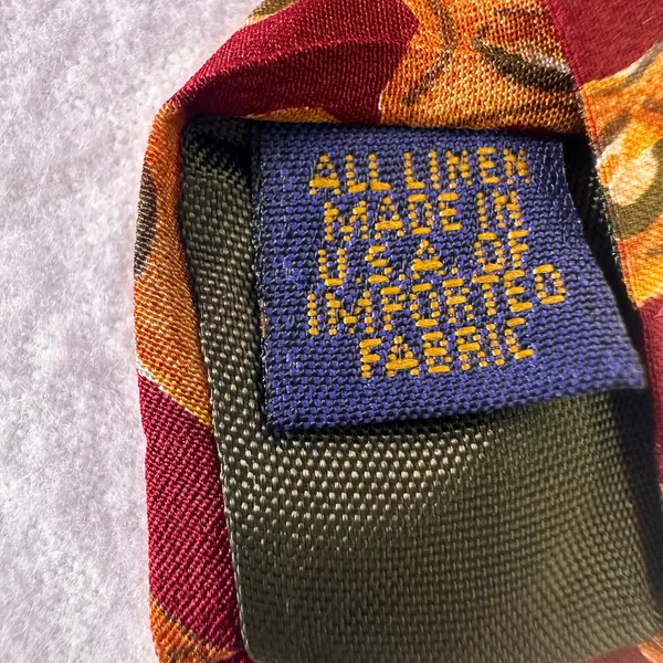 Ralph Lauren Chaps Silk Tie Vintage Geometrics Burgundy Multicolor Necktie - Image 9