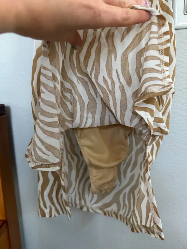 Zebra Animal print mini dress Brown - Image 8