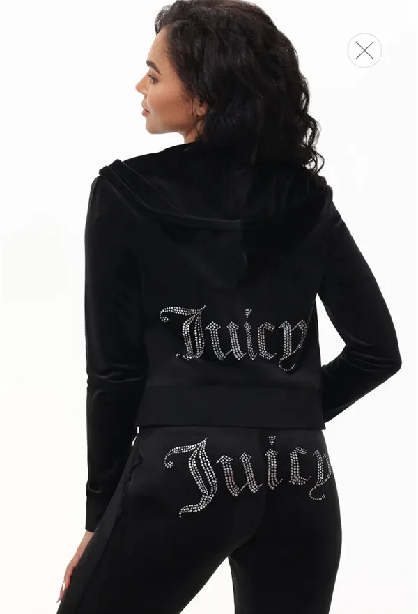 Juicy Couture Velour Black Tracksuit Set - Image 2