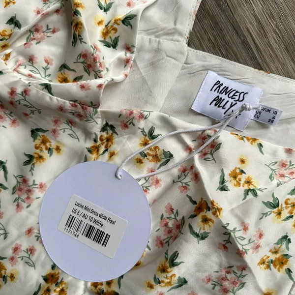 Princess Polly Lucine Mini Dress White Floral - Image 7