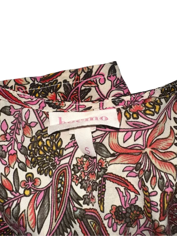 Anthropologie Boemo Boho Floral Paisley Print Bell Sleeve Tiered Maxi Dress S - Image 4