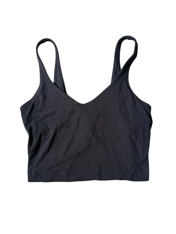 Lululemon Align Tank Top Size 6 Women Gym Yoga Shirt Black Cropped Stained - Image 2