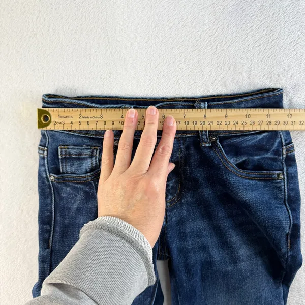 Disclosure 0/24 Jeans Flare Bootcut Dark Wash Stretch Denim Pant Blue Flattering - Image 10