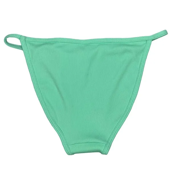 Peixoto Tinga Triangle Cheeky Bikini Bottom Thin Side Straps Mint Rib XS - Image 11