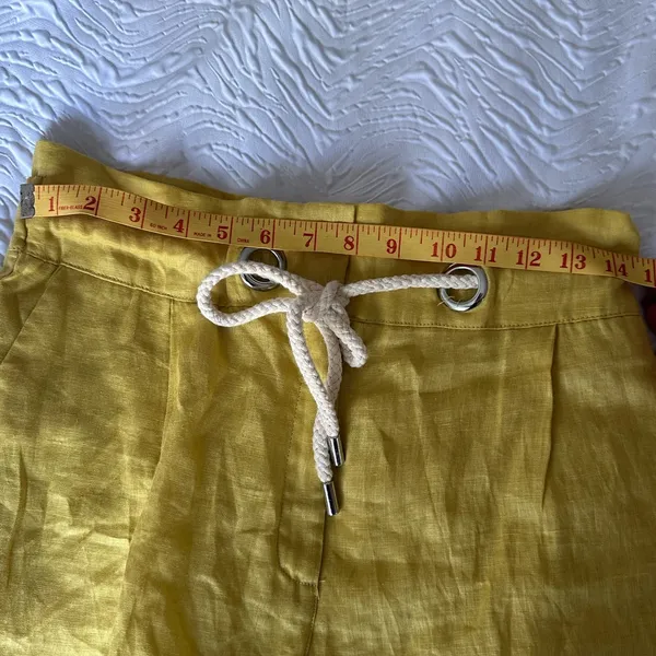 Mango Yellow Women's Shorts with Drawstring - Image 8