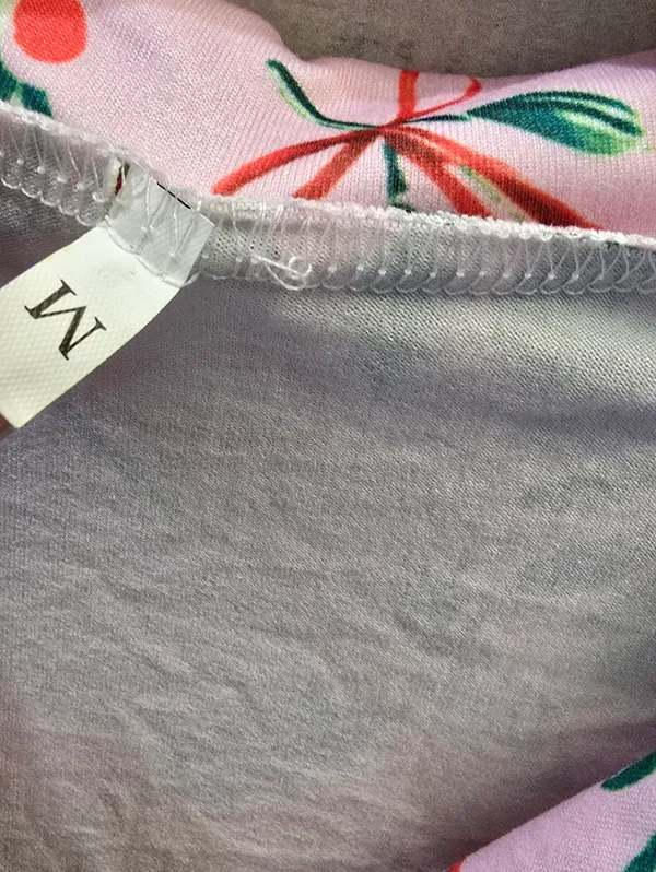 {M} Np Brand Festive Christmas Holiday Pajamas Pink Green - Image 10