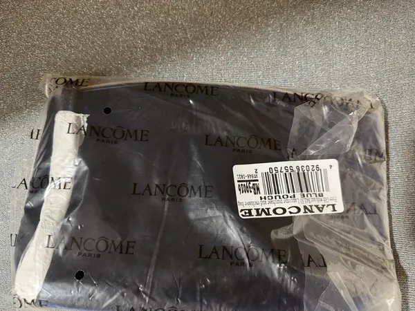 Lancôme suede navy cosmetics pouch NWT Blue - Image 2