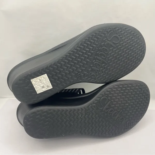 Skechers wedge platform cushion black sandals women’s Size 9 - Image 9