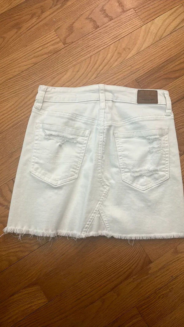 American Eagle White Jean Skirt Mini - Image 2
