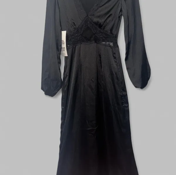 ASOS Never Fully Dressed Mimi Black Maxi Slip Dress xs - Image 2