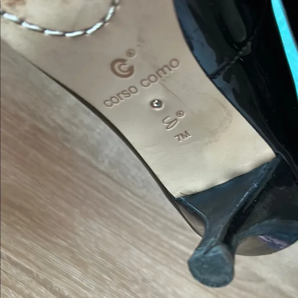 Corso Como Black Patent Leather Heels - Image 8