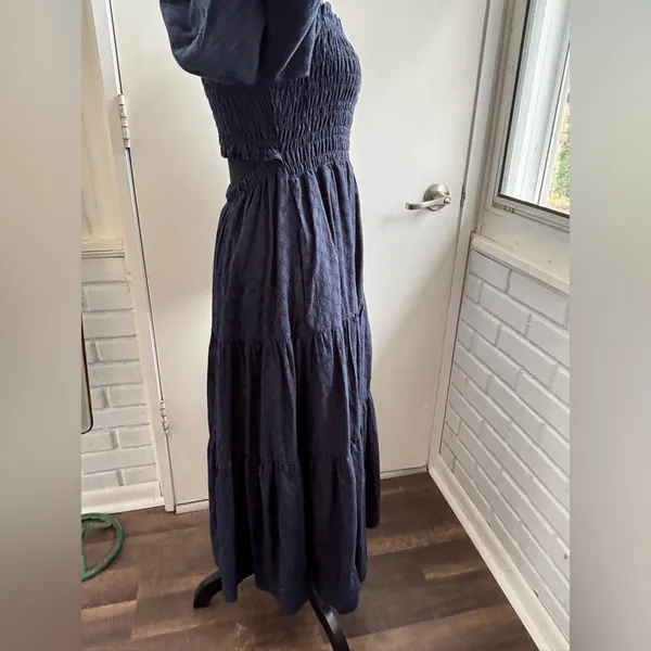 Madewell Lucie‎ Cut Out Back Midi Dress medium boho cottagecore prairie holiday - Image 7