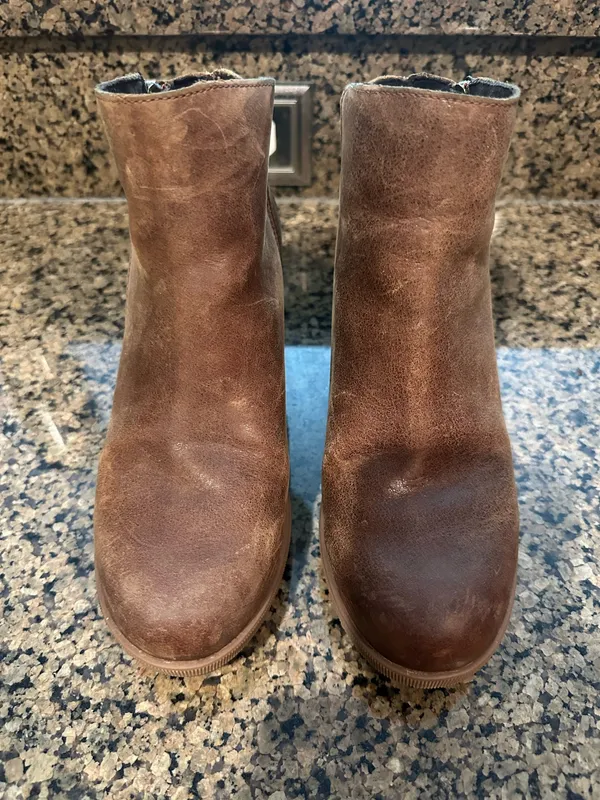 Sorel leather wedged booties  - Image 2