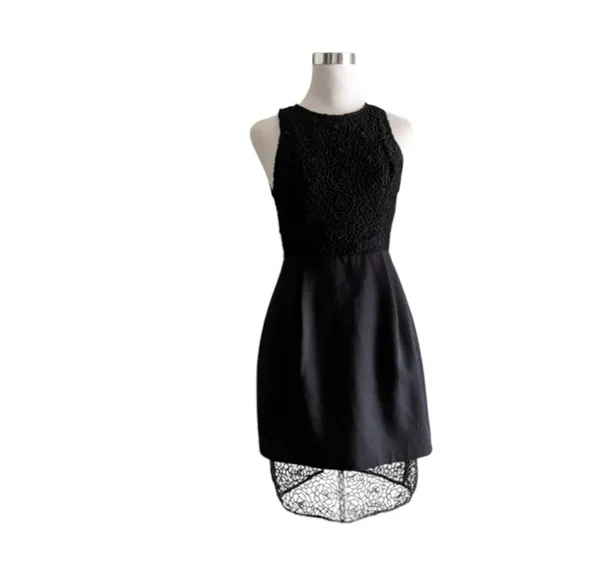 Keepsake The Label Reunion Black Lace Open Back High Low Mini Dress NWT M - Image 4