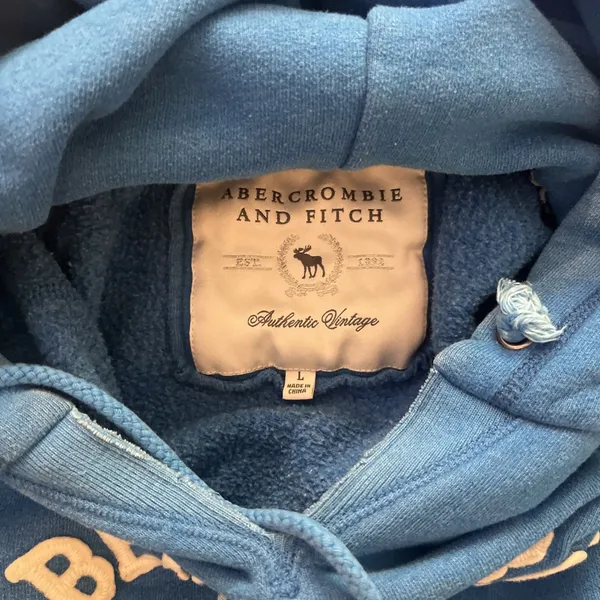 Y2K Large Abercrombie & Fitch Blue OG Hoodie - Image 10
