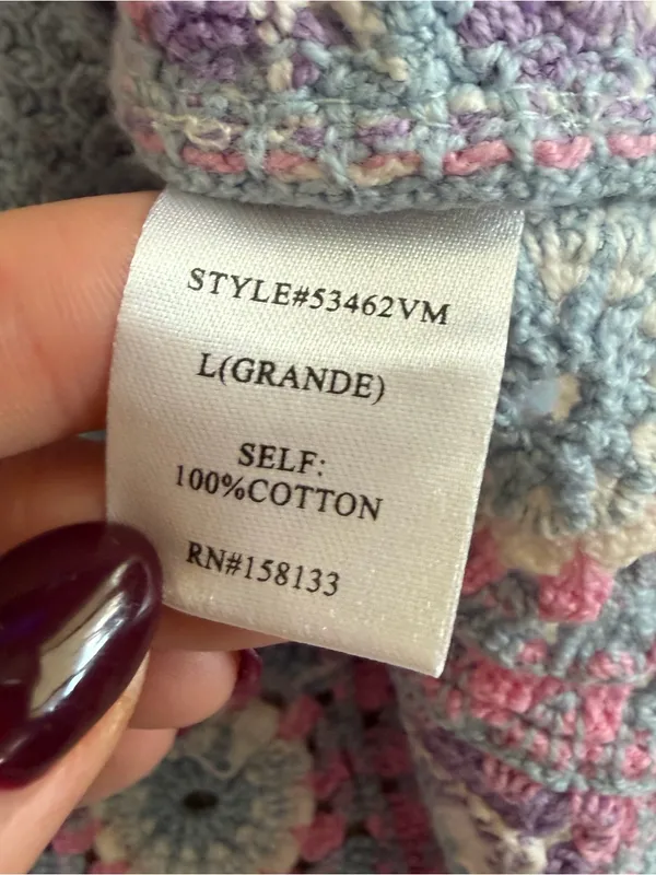 Staccato Pastel Granny Square Crochet Tank Top - Image 4