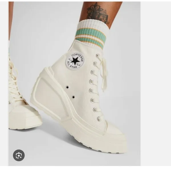 NEW Converse Chuck 70 De Luxe Wedge Platform Heel Boots White A06479C 7.5 - Image 4