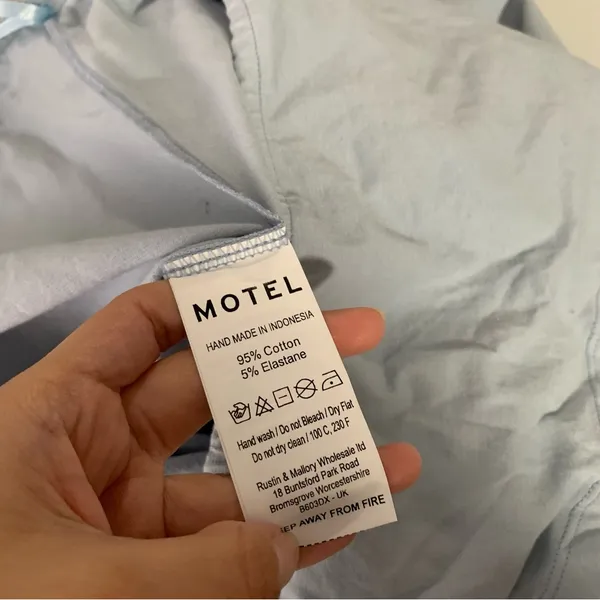 MOTEL‎ ROCKS XL NEW JACIE FLARE TROUSER OVERSKIRT LIGHT BABY BLUE Y2K 2000s - Image 7