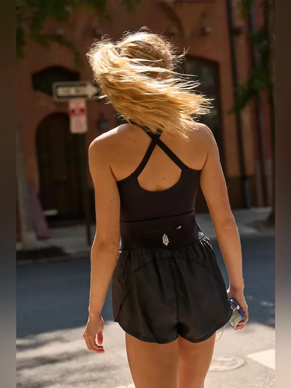 Free People Movement Righteous Runsie Romper Short Black Size XS - Image 4