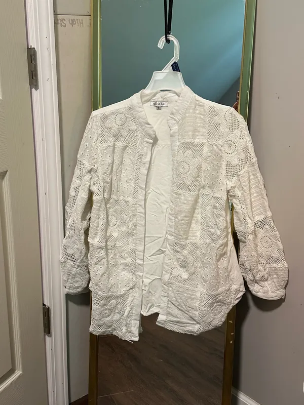 Adore White Button Up Shirt - Image 2