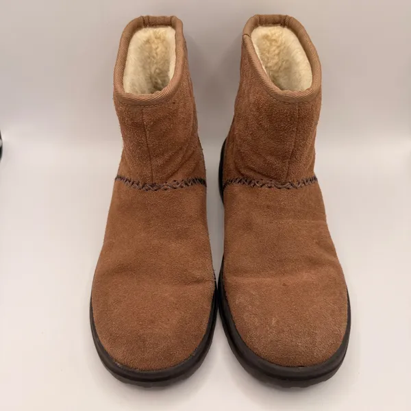 I Heart UGG Suede Ankle Boots Chestnut Brown Sheepskin Lining 1005858 Womens 7 - Image 6