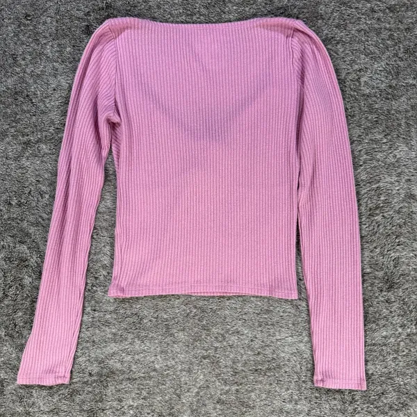 Hollister Must Have Collection Cropped Ribbed Long Sleeve Sz S - Image 8