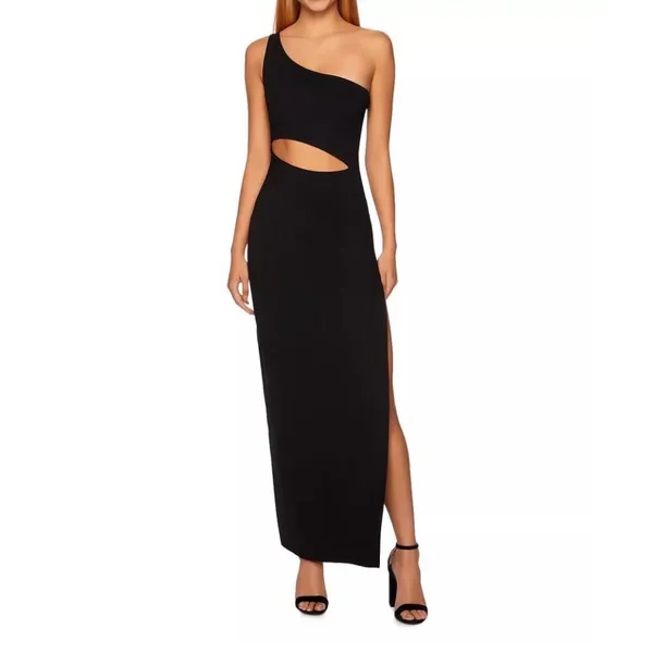 NWT Revolve Susana Monaco One Shoulder Cutout Maxi‎ Dress w Leg Slit Sz Large - Image 2