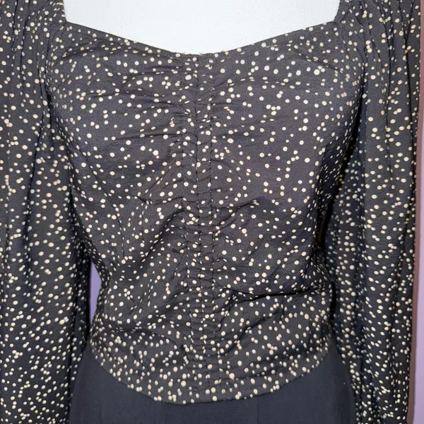 NEW A New Day Black and Tan Polka Dot Blouse - Image 2