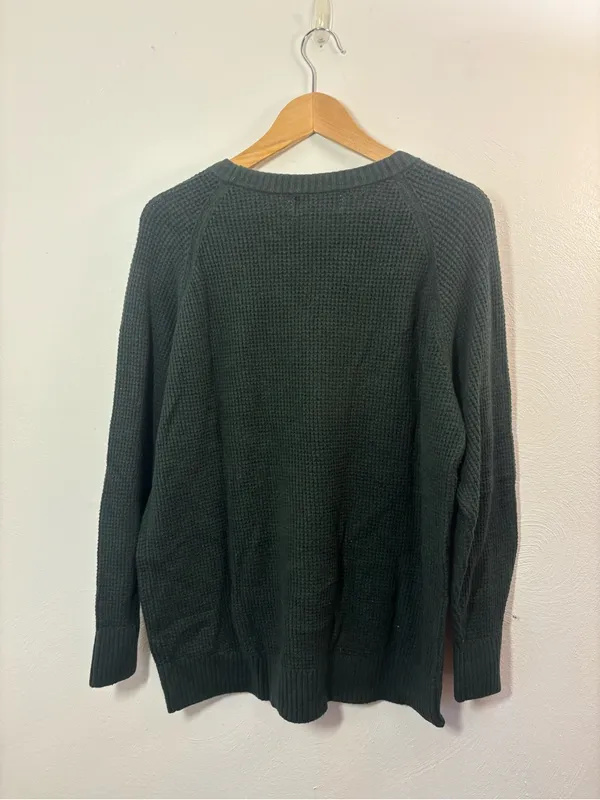 Old Navy Forest Green Crew Neck Sweater Size Large - Image 2