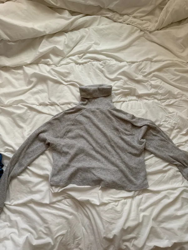 Stained grey turtleneck Gray Size XS - Image 2