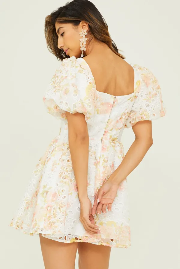 Altar'd State NWT Rosalinda Eyelet Mini Dress. Size Medium - Image 5