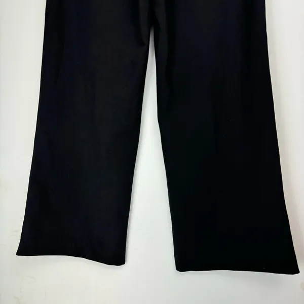 Zara Wide Leg Side Tape Stripe Pants Trouser Sz Medium Black - Image 15