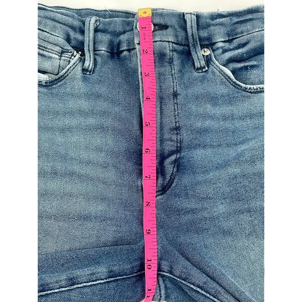 Good American Good Waist Crop Distressed Medium Wash Indigo‎ 139 jeans size 2/26 - Image 5