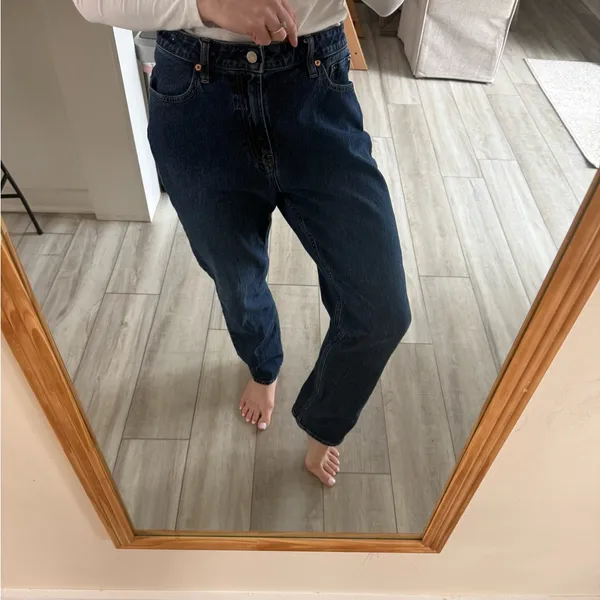 GAP Curvy 90s Straight High Rise Jeans Dark Wash Size 32 14R - Image 3