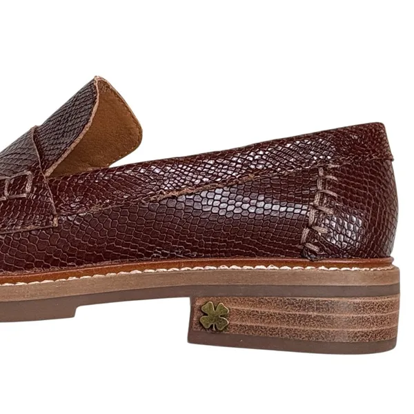EUC Lucky Brand Leather Salima Loafers Brown Size 6 - Image 3