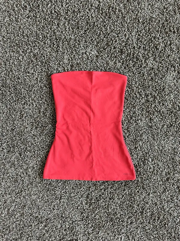 Aritzia Original Contour Hip Tube Top in cherry red, size XS - Image 5