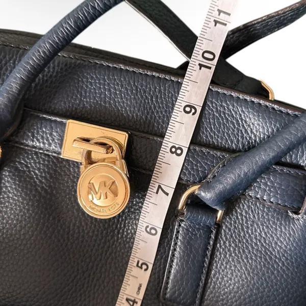 Michael Kors Traveler Satchel in Navy Pebbled Leather - Image 10