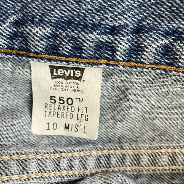 Vintage Levis 550 Relaxed Tapered Jeans Y2K High Waist women 10 28 long tall - Image 9